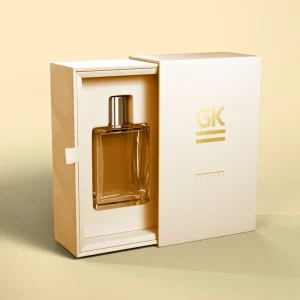 Customized Gold Foil Logo Sliding Drawer Box with Insert for Gift Perfume Packaging