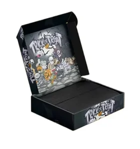 Customized Halloween Logo Corrugated Gift Box Express UV Advantage Foil Packaging for Cosmetic Clothing Paper Board Shipping