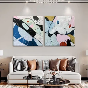 Customized Handmade Large Artwork Modern Living Home Decor Abstract Cartoon Oil Painting on Canvas Wall Art Picture