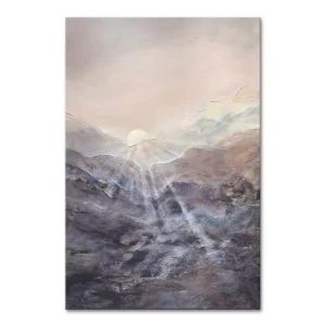 Customized Handmade Large Canvas Abstract Sunrise Scenery Acrylic Painting Modern Home Decor Wall Art Texture Poster