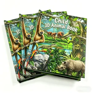 Customized Hardcover Handmade 3D Baby Children Animals Board Book Custom Design Pop Up Story Books Printing Paper