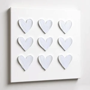 Customized Heart-Themed Canvas Paintings Hand-Made Artistic Wall Decor