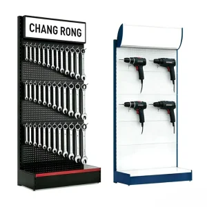 Customized Heavy Duty Metal Adjustable Eco-Friendly L-Shape Perforated Shelf Hardware Tool and Exhibition Display Stand Racks