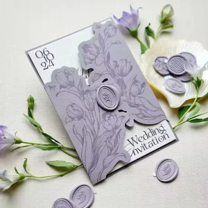 Customized High End Invitation Sets Premium Art Paper Including Envelopes Inserts for Corporate Club Banquets and Events