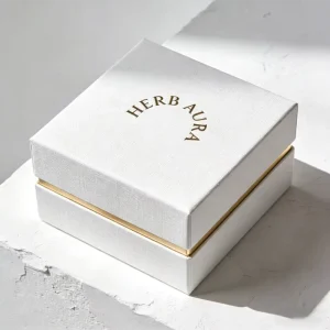 Customized High End Portable Rigid Gift Box Matte Finish Eco Friendly Recyclable Biodegradable Partial Embossed Hot Stamping