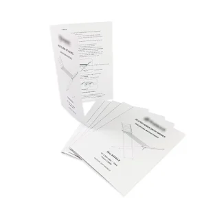 Customized High Quality Black and White Tri fold A5 Product Instruction Leaflet Printing Specification Brochure Book