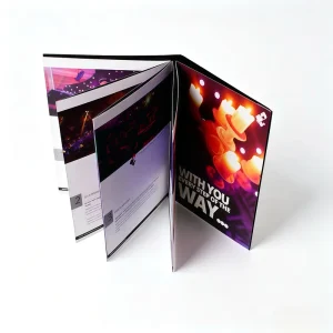 Customized High Quality Promotional Leaflet Printing with Offset & Art Paper Paperboard Material Embossing Gold Stamp Options