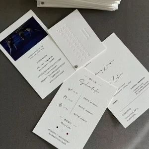 Customized High-end Textured Paper Letterpress Printing Greeting Card Invitation Letter Design for Wedding Business