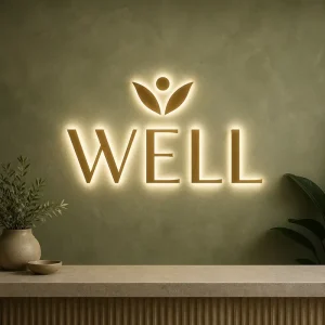 Customized Indoor Outdoor Led Lighted Sign Board Frontlit Metal Letter Panel for Advertising for Mall and Park