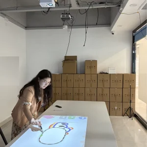 Customized Interactive Table Writing Smart Pocket Mini Projector H8 All in One Interaction Touch IR Pen Projection Desk