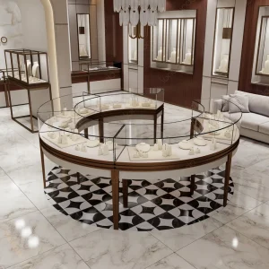 Customized Interior Design Service 3D Rendering Layout Plan Modern Jewelry Shop Watch Showcase Jewelry Showroom Decoration