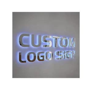 Customized LED Channel Letters with Stainless Steel Backlit Front Sign for Outdoor Store Walls