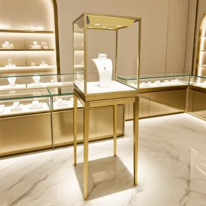 Customized LED Lighting Glass Showcase 3D Design Jewelry Display Cabinet Kiosk for Shop Interior for Jewellery Stores