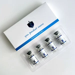 Customized Logo Design And Name Vial Packaging 3ml 4vial Holographic Matte Colorful Box With Tray For Vial Bottle