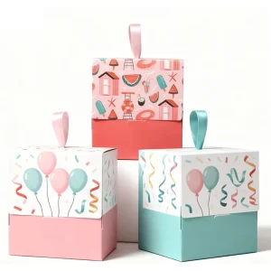 Customized Logo Latest Design Art Paper Matt Lamination Fancy Gift Box Packaging with Ribbon for Face Cream