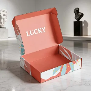 Customized Logo Printed Eco Mailer Corrugated Paper Gift Shipping Mailing Packaging Box for Skincare Beauty Cloth Packing