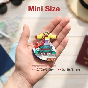Customized Logo Royal Geunjeongjeon Seoul Korea Resin Folk Art Waterproof Magnet Souvenir Fridge Magnet