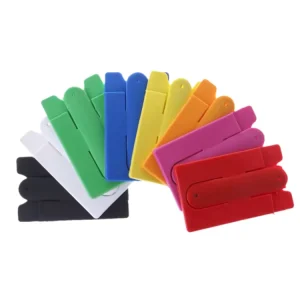Customized Logo Silicone Phone and Cards Holder Silicon Blank Cell Phone Credit Card Holder with Stand
