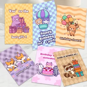 Customized Logo Size Color Happy Birthday & Thank You Greeting Cards Offset Printing Film Lamination Paperboard