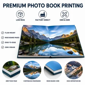 Customized Luxury Photography Hardcover Book Promotional Brochure High quality Printing Of Your Own Photo Album