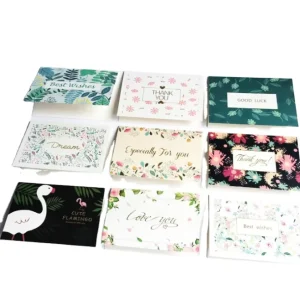 Customized Manufacturer Design Recycled Paper Offset Printing Business Thank You Greeting Card Postcards with Logo