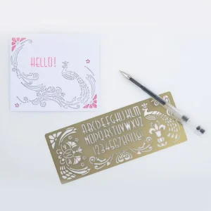 Customized Metal Etching Alphabet Stencils Hollowout Drawing Templates Stencil Set for DIY Craft