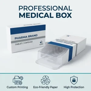 Customized Modern Square Medical Beauty Packaging Box Cosmetic Outer Box for Liquid Foldable Cardboard Four-Color