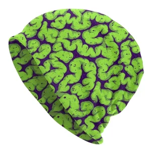 Customized OEM Unisex Adult Winter Thick Fleece Hand-Knit Beanie Spandex Cotton Sublimation Transfer Print Embroidery Outdoor