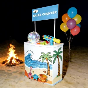Customized PP Pop up Promotion Counter Banner Stand Portable Tasting Display Table for Trade Show Exhibition Advertising
