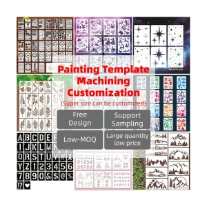 Customized Painting Template PET Hollow Stencils Painting Mold Children’s Hand drawn Graffiti Stencils DIY Stamping Template