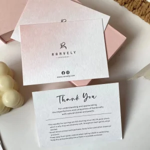 Customized Paper Card Printing Christmas Custom Thank You Cards with Logo OEM Wedding Birthday Gift Greeting Card