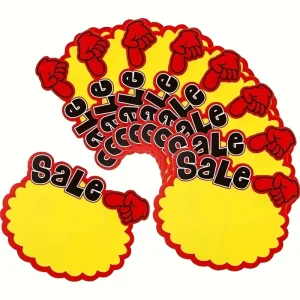 Customized Paper Printing Service for Multicolor Retail Store and Garage Yard Sale Signs with Custom Shape Design