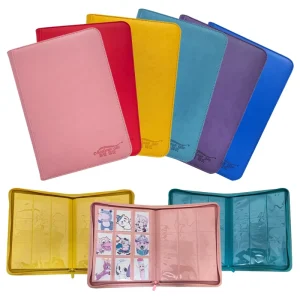 Customized Premium Waterproof PU Leather 9-pocket TCG Card Binder Multicolor Game Card Album