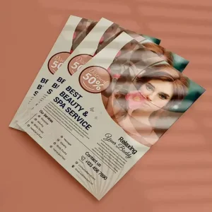 Customized Printed Advertising Brochure for Beauty Salon with Perfect Binding