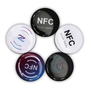 Customized Printed PVC NFC Epoxy Digital Business Card Tag with QR Code