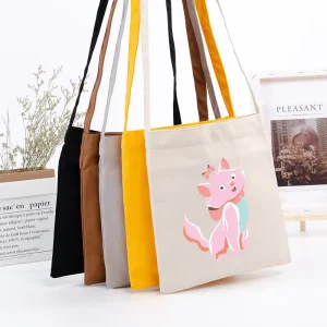 Customized Printing Cartoon Character Cute Animal Tote Bags Anime Reusable Bag Custom Logo Canvas Tote Bags