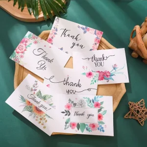 Customized Printing Luxury Origami New Year Thank You Business Cards with Envelope for Gift on Fancy Paper & Cardboard