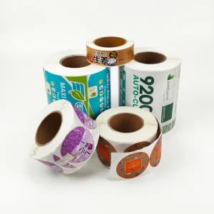 Customized Private Logo Printed Waterproof Anti-UV Vinyl Self Adhesive Packaging Label Sticker Roll