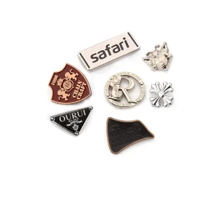 Customized Rectangle Alloy Garment Tags Unique Designs Personalized Logos Metal Plates Enhance Brand Identity for Hoodies