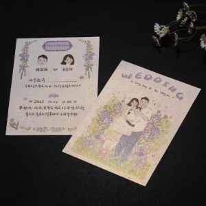 Customized Special Paper Printing Cartoon New Year’s Creative Small Cards, Wedding Greeting Cards, Blessings and Message Cards