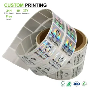 Customized Spectral Refraction Labels Optically Variable for Medical Facility Hospital Asset Identification Marks Sticker PET