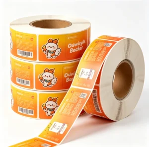 Customized Stickers Food Label Adhesive Vinyl Self-adhesive Waterproof Roll Label