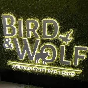 Customized Storefront Sign 3D Metal Stainless Steel Numerical Letters LED Backlit Directional Decoration
