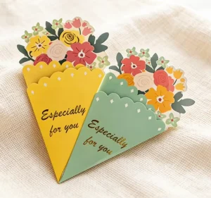 Customized Thank You Card for Small Business Greeting Card Flower Cards Simple Elegant Design Handwritten Envelope