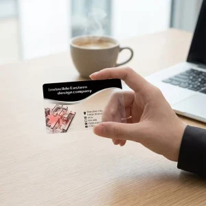 Customized Transparent PVC Waterproof RFID Membership Business Card Full Color CMYK Digital Printing Embossing