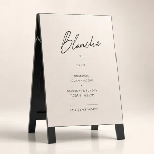 Customized UV Resistant Waterproof Portable A Frame Sign with 25mm Frame Width Aluminum/Steel/Acrylic Materials Customizable
