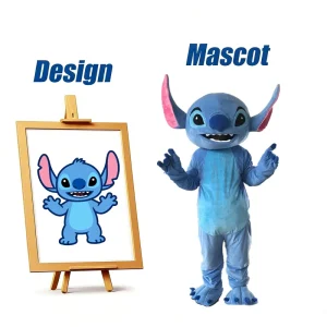 Customized Ultra Cute Blue Starbuddy Plush Doll Character Set Made With Embroidery Technique Personalized Custom Event Costumes