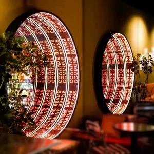 Customized Unique Style LED Music Rhythm Change Light Effect Neon Lights for Bar Use Infinity Mirror