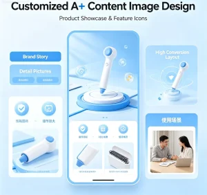 Customized Vector Graphic E-commerce A+ Content Image Design Product Showcase Feature Icons & Detail Pictures