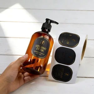 Customized Waterproof Adhesive Vinyl Label Printing Food Product Packaging Logo Design Honey Chocolate